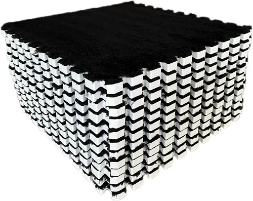12 alfombrillas de juego de rompecabezas de azulejos entrelazadas de espuma EVA suave, alfombrillas protectoras para el suelo para la habitación de