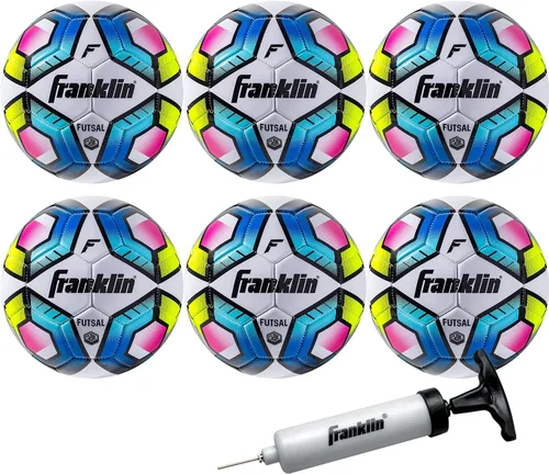 Franklin Sports Balón de fútbol sala - Balón de fútbol sala de tamaño oficial - Interior y exterior - Talla 3 Junior y talla 4 oficial