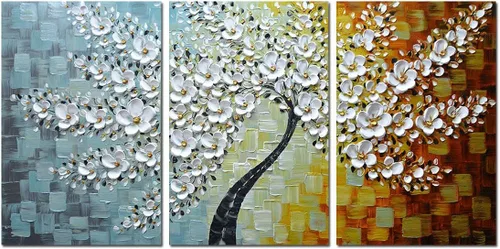 Miniatura 10 de V-inspire Arte, 24 x 60 pulgadas, moderno, pintado a mano, 3D, arte abstracto, arte de pared, pinturas al óleo, decoraciones para sala de estar