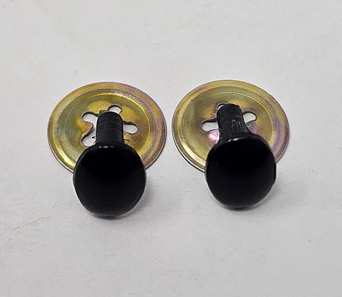 Par de ojos o narices ovaladas de plástico de 0.315 pulgadas de Zim para muñecas o marionetas Amigurumi (12 unidades) (negro)