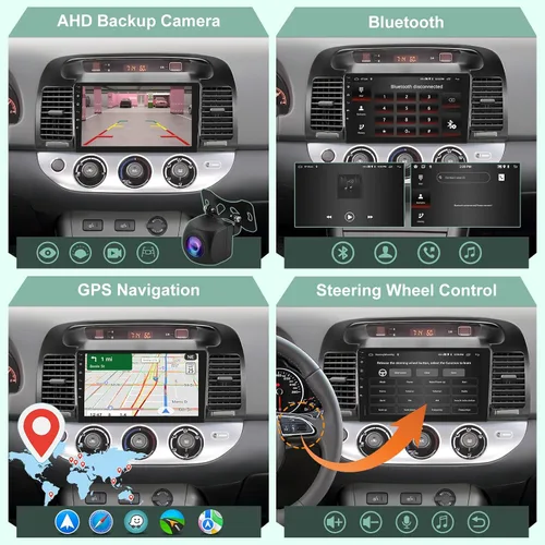 Miniatura 5 de [2G+64G] Radio de coche Android para Toyota Camry 2000 2001 2002 2003 2004 2005 2006, pantalla táctil estéreo de 9 pulgadas, Carplay/Android