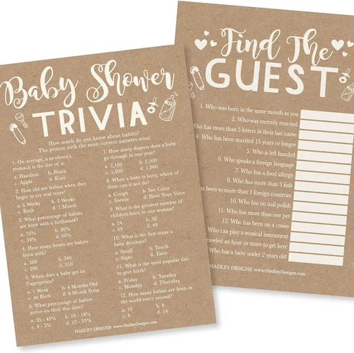 Miniatura 6 de Hadley Designs Juegos de baby shower para 25 invitados – Kraft Whats in Your Purse Baby Shower Game, juegos de baby shower para niños y niñas