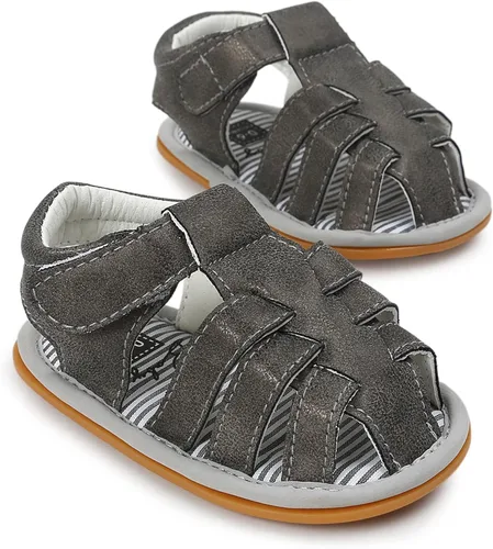 Miniatura 8 de Sandalias para bebé niña niño, suela antideslizante suave de primera calidad, sandalias de bebé para bebé, zapatos de playa casuales de verano