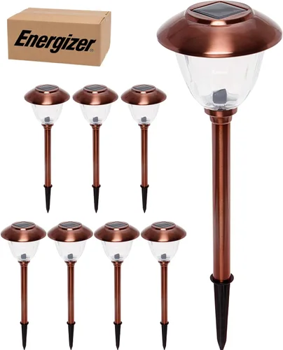 Miniatura 13 de Energizer Luces solares LED para camino, paquete de 8 luces solares [negras] para exteriores, IP65 impermeables con encendido/apagado automático