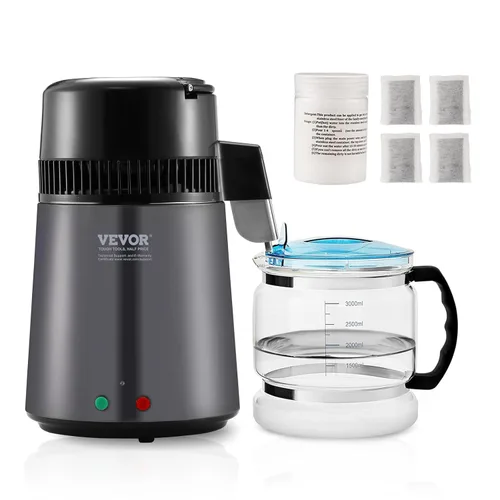 Miniatura 10 de VEVOR Destilador de agua, destilación de agua pura de 4 l/1.05 galones para encimera del hogar, máquina de agua destilada de 750 W, destilador