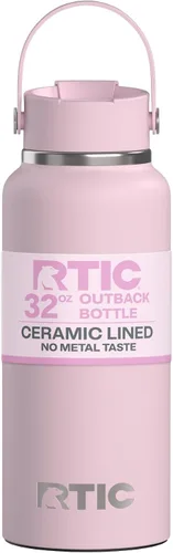 Miniatura 15 de RTIC - Botella de agua Outback de 32 oz (1 L), con revestimiento de cerámica, aislada, de acero inoxidable, doble pared con aislamiento al vacío