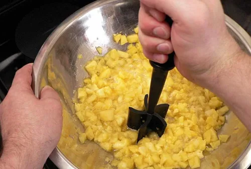 Miniatura 5 de Espátula picadora de carne molida de cocina de 5 cuchillas Herramientas de mezcla de carne molida para hamburguesas para utensilios de cocina
