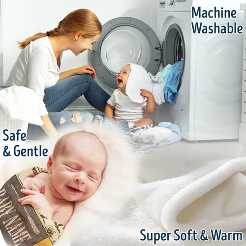 Miniatura 2 de Mantas de bebé occidentales - Mantas personalizadas y de forro polar personalizadas para niños y niñas, 3 tamaños para hijo y hija recién nacidos