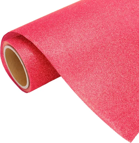 Miniatura 29 de Rollo de película de vinilo de transferencia de calor Threadart Glitter Blue de 3 yardas x 20 pulgadas HTV Colores con purpurina Compatible