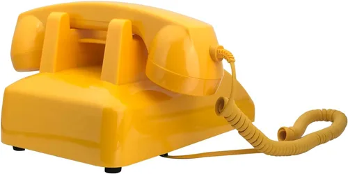 Miniatura 5 de Teléfono antiguo, teléfono fijo de esfera giratoria retro para oficina en casa, hotel, teléfono vintage básico de una sola línea de los años 80