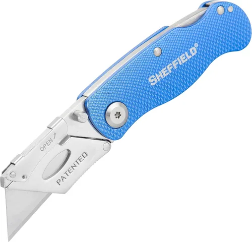 Miniatura 11 de Sheffield 12514 Cuchillo Utilitario Plegable Paquete de 3, Rellenos para Calcetines, Regalos para Hombres, Regalos para Papá, Hojas de Cuchillo