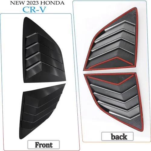 Miniatura 7 de MUXEE 2 persianas para ventana lateral trasera, para Honda CRV CR-V 2023, 2024, 2025, 2026, ABS, color negro brillante, accesorios interiores