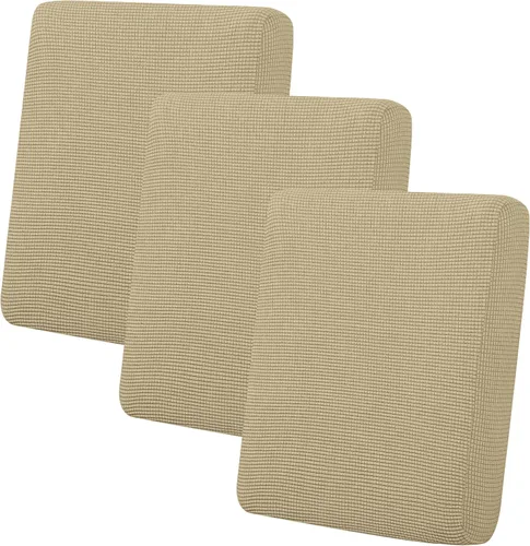 Miniatura 25 de Easy-Going - 4 Fundas de cojín elásticas para sofá seccional, izquierda/derecha, en forma de L, funda de asiento antideslizante, suave, flexible