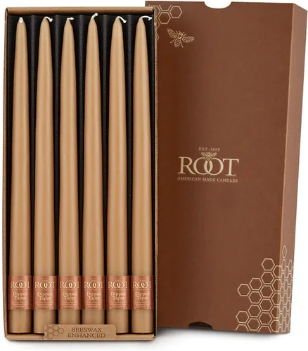 Miniatura 15 de Root Candles Velas sin aroma de cena Premium mezcla de cera de abejas en caja, 9 pulgadas, cera de abejas, 12