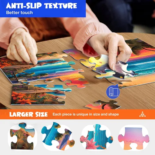 Miniatura 2 de 6 paquetes de rompecabezas de piezas grandes para ancianos, rompecabezas de demencia y Alzheimer, productos de actividades, rompecabezas