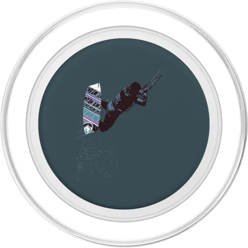 Miniatura 2 de Kitesurfing Action Kite And Surf Illustration PopSockets MagSafe PopGrip for iPhone