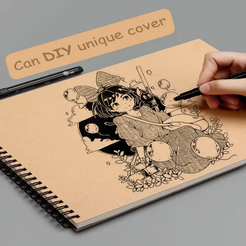 Miniatura 5 de Cuaderno de bocetos, papel de dibujo de 9 x 12 pulgadas, encuadernado en espiral (98 libras/5.64 oz/m²), 90 hojas, paquete de 3, cuaderno de bocetos