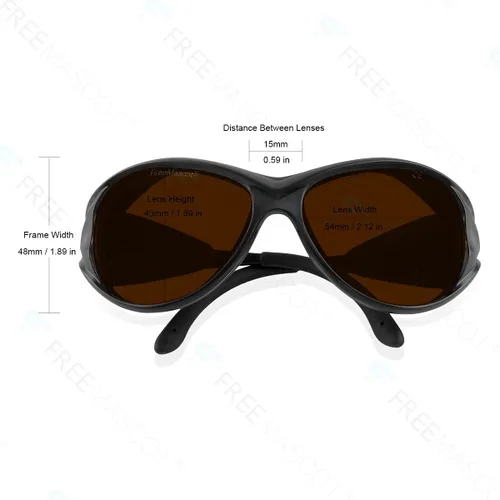 Miniatura 4 de FreeMascot Gafas de seguridad láser profesionales OD 6+ 190nm-550nm/800nm-1700nm de longitud de onda