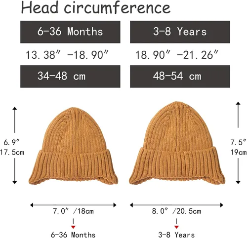 Miniatura 5 de MaxNova Gorro de invierno para bebé, gorro de punto con orejeras para niños y niñas de 0 a 8 años
