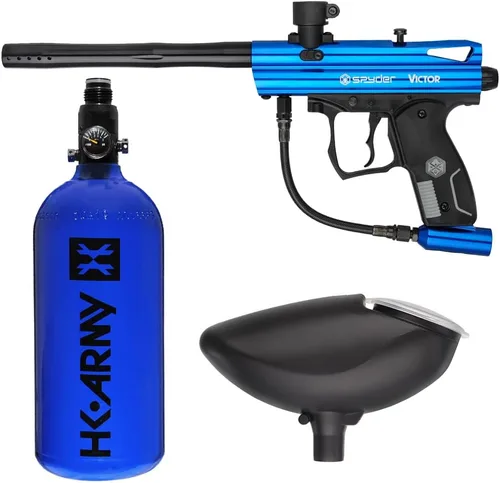 Kit de pistola para paintball Action Village Kingman Spyder Victor Entry (Azul brillante)