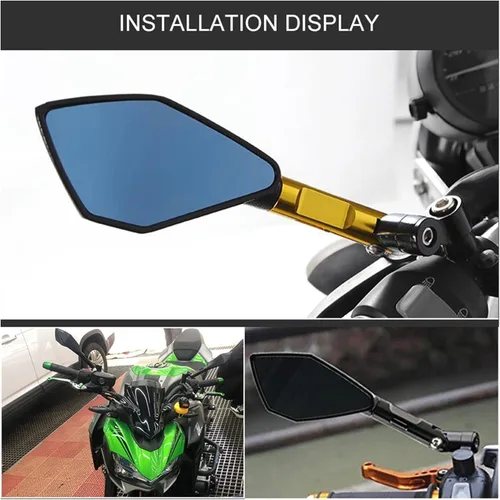 Miniatura 7 de Accesorios para motocicleta 8 de 0.394 in, espejos laterales retrovisores CNC, accesorios para Yamaha FZ25 FZ-25 FZ 25 FZ16 FZ-16 FZ 16 2008-2018