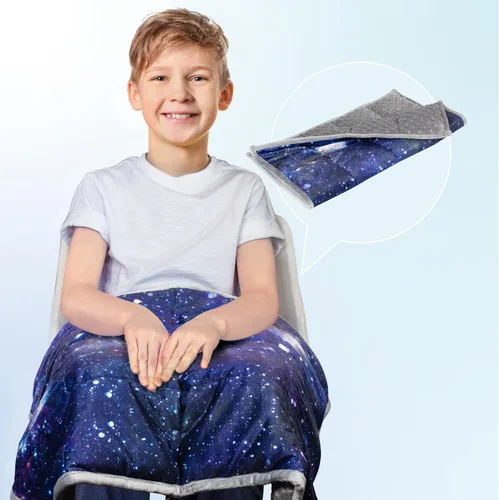 Miniatura 8 de Solfres - Manta de regazo con peso de 5 libras, tamaño pequeño, para niños y adolescentes, 20 x 23 pulgadas - Manta para dormir con terapia