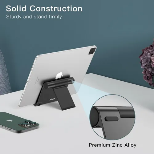 Miniatura 4 de JETech Soporte para Tablet, Soporte de Escritorio Portátil Ajustable, Base Plegable para iPad/iPad Pro/Air/Mini, Galaxy Tab A8/A7 Lite/A7/S8/S7