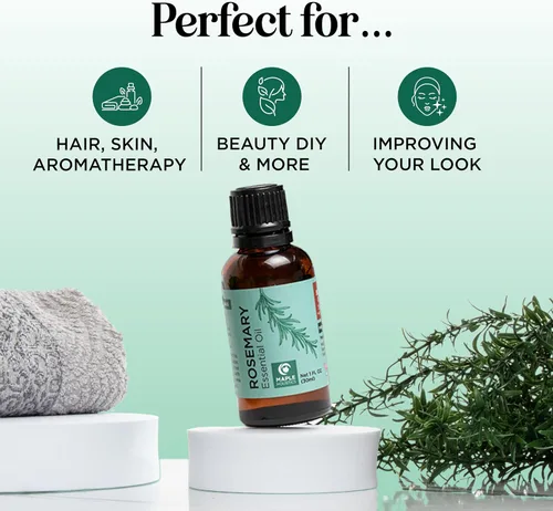 Miniatura 6 de Maple Holistics Aceites esenciales de alta calidad para el crecimiento del cabello, juego de aceites esenciales de menta pura y romero