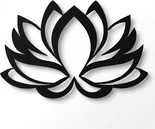 Arte de pared de metal – Flor de loto – Decoración de pared de metal para decoración de oficina en el hogar, decoración de estudio de yoga, (18