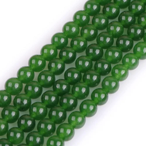 Miniatura 82 de JOE FOREMAN Cuentas redondas de piedra natural de jade de Taiwán verde de 0.315 in para fabricación de joyas, cuentas de 15 pulgadas, piedras Jade