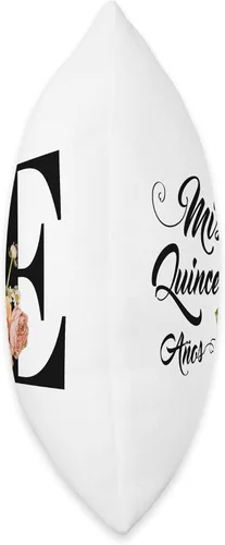 Miniatura 2 de Quinceañera Apparel Mis Quince Años Quinceañera - Almohada con letra E inicial, 18 x 18 pulgadas, multicolor