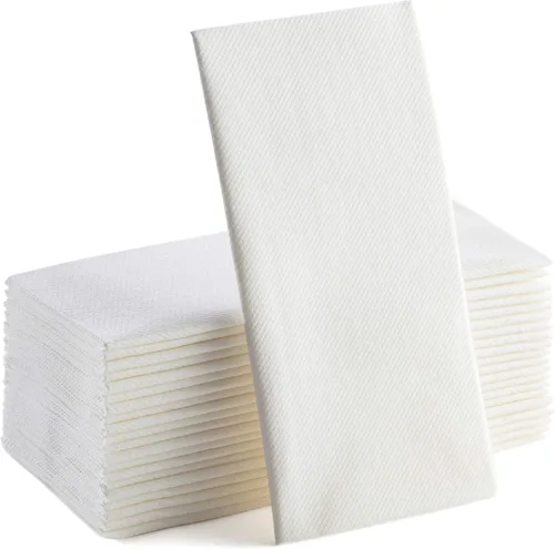 Miniatura 29 de Servilletas de papel azul bebé, tela desechable de lino como servilletas de cena, toallas de mano, suaves, absorbentes, servilletas de mano de papel