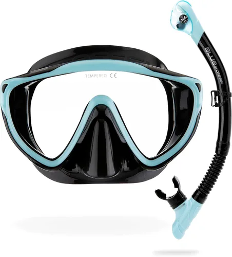 Miniatura 6 de CRESSI Máscara de esnórquel cómoda de una sola lente para adultos y snorkel seco - Tino & Scilla: Hecho en Italia