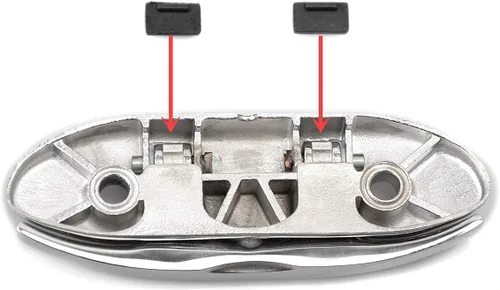 Miniatura 8 de Tacos de muelle abatibles de 4-1/2 pulgadas, tacos plegables marinos de acero inoxidable 316 para barcos, con placa trasera con accesorios