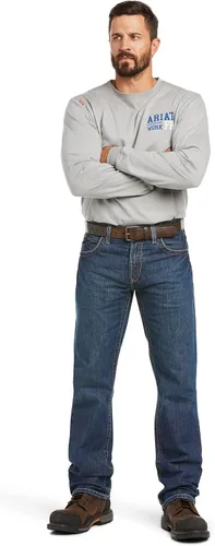 Miniatura 7 de Jeans para hombre Ariat, no Inflamable M5, ajuste entallado, corte recto