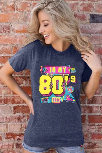 Miniatura 3 de Camisas de los años 80 para mujer, camiseta con estampado vintage de los años 80, ropa de fiesta casual de los años 80