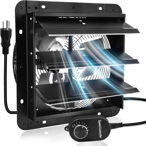 Miniatura 10 de Criditpid Ventilador Extractor de Pared con Persiana de 7 Pulgadas, Ventilador Extractor de Cocina con Interruptor de Encendido/Apagado para Ático