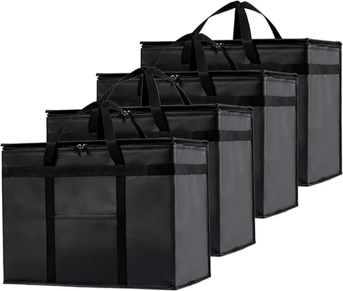 Miniatura 27 de NZ home Bolsa de enfriador XXL PRO aislada y duradera para entrega y compras de comestibles con cremallera superior, para calentar alimentos