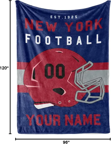 Miniatura 204 de Manta personalizada para fanáticos del fútbol americano – Se envía al día siguiente – Hecha en Estados Unidos – Manta de vellón personalizada
