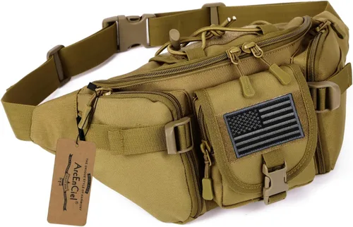 Miniatura 9 de ArcEnCiel resistente al agua Táctico Cinturón de cadera Cintura Pack Bolsa Fanny Militar Packs Bolsa para senderismo escalada al aire libre Bumbag