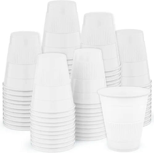 Miniatura 20 de Vasos desechables Paquete de 50 Vasos de plástico de 5 onzas, tazas de baño pequeñas perfectas como medicina, agua, enjuague, enjuague bucal