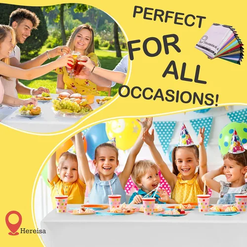 Miniatura 6 de Paquete de 3 manteles de plástico desechables de 54 x 108 pulgadas, manteles de color blanco hueso, manteles de fiesta nupcial para fiestas