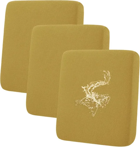 Miniatura 152 de hyha Fundas impermeables para cojines de sofá para mascotas, funda antideslizante para asiento de sofá para perros lavable, tela de jacquard Gris