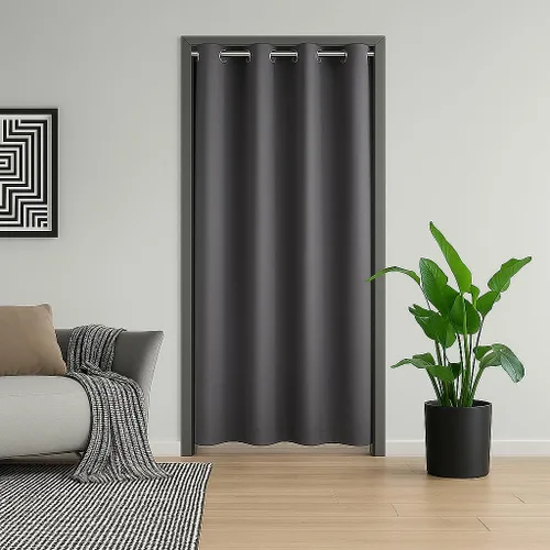 Miniatura 41 de PI Cortinas opacas para dormitorio, tratamiento de ventana con aislamiento térmico de anillo superior, cortinas oscurecedoras de habitación
