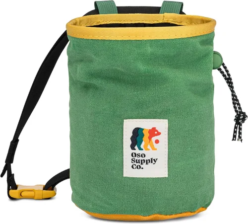Miniatura 12 de Oso Supply Co - Bolsa de tiza de lona encerada - Bolsillo con cremallera y bolsa de malla para bouldering, escalada en roca, gimnasio, levantamiento