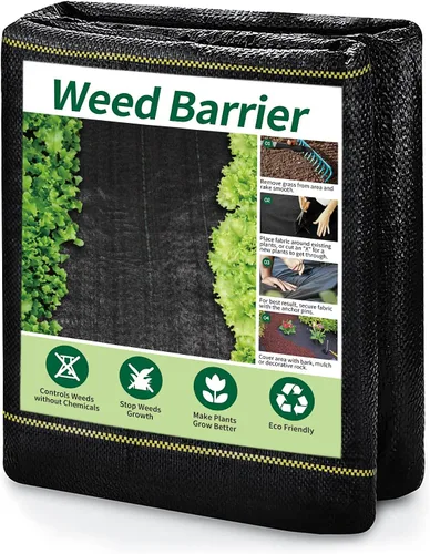 Solim Tela de barrera de malezas de alta calidad de 3 x 300 pies, duradera y resistente, alfombrilla de control de malas hierbas de jardinería,