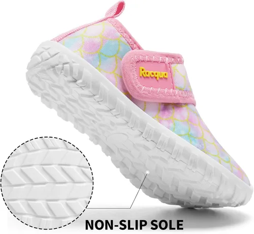 Miniatura 4 de Racqua Zapatos acuáticos para bebés y niños pequeños, de secado rápido, para natación, deportes, piscina, zapatos acuáticos para niños y niñas
