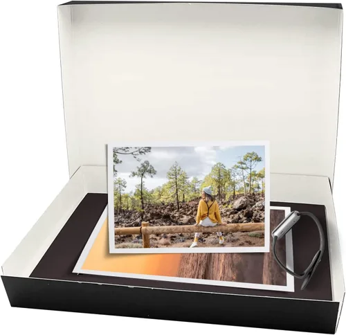 Miniatura 6 de Lineco Archival Caja de almacenamiento para impresión de 13x19 pulgadas, diseño frontal abatible, 13 1/2 x 19 1/2 x 3 pulgadas, color exterior: negro