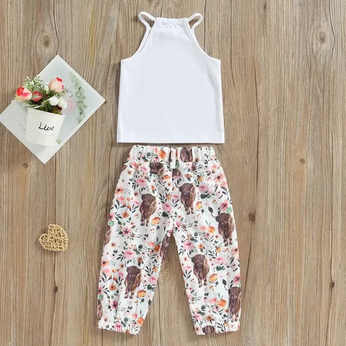 Miniatura 13 de Mandizy Conjunto de ropa de otoño para bebé niña pequeña, sudadera de manga larga con estampado de letras bendecidas, pantalones de camuflaje