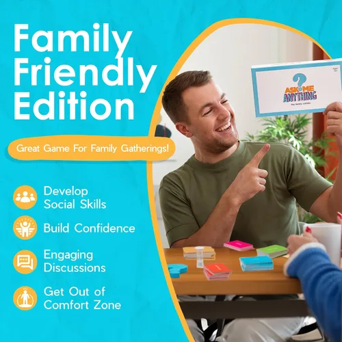 Miniatura 5 de ASKMEANYTHING Ask Me Anything Family Edition - Divertido juego de cartas de unión familiar